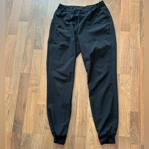 Heart Soul Medium Tall Jogger Black Scrub Bottoms
